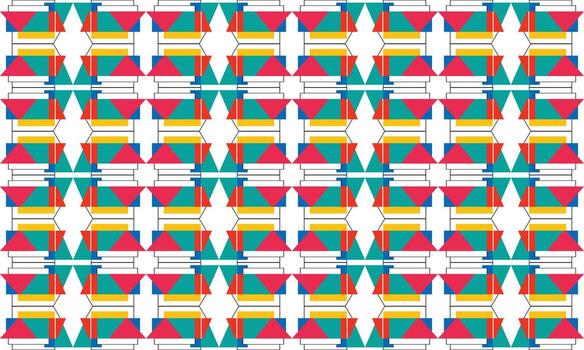 Abstract Flat Geometric Composition with Simple Lines vector