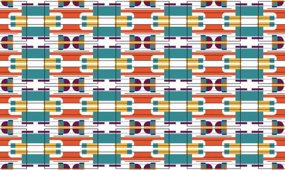 Seamless Flat design Polygon Pattern for Textile and Digital Use vector