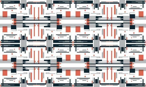 Modern Flat Pattern with Polygonal Abstract Shapes vector