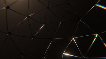 Light Yellow Flashing Geometric Wireframe Background VJ Loop in 4K video