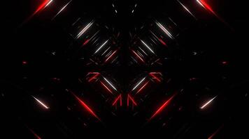 Red and White Infinite Wireframe Geometric Abstraction Background VJ Loop in 4K video