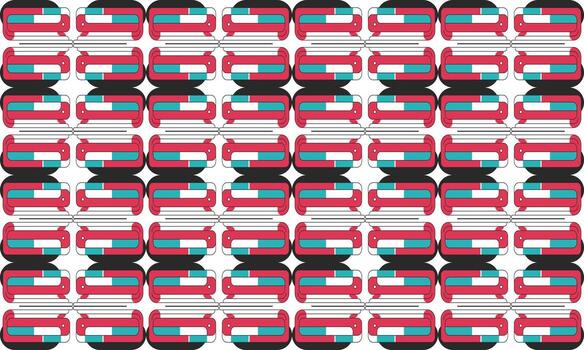 sencillo repitiendo geométrico modelo con plano formas para decoración vector