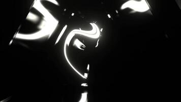 White and Red Psychedelic Neon Core in Infinite Tunnel Background VJ Loop in 4K video