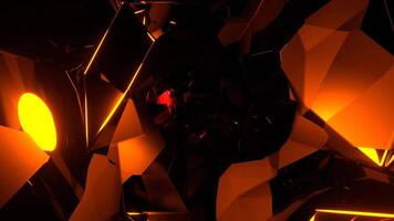 röd och orange böjd abstrakt interdimensionellt tunnel bakgrund vj slinga i 4k video