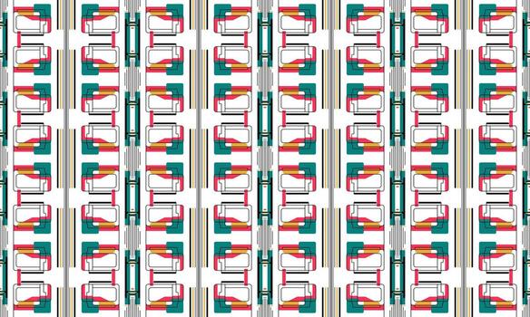 un modelo con vistoso cuadrícula y rayas vector