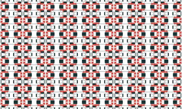 A pattern with red and black squares vector