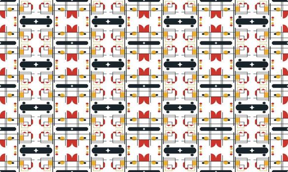 Retro Geometric Pattern for Creative Textile and Fabric Applications vector