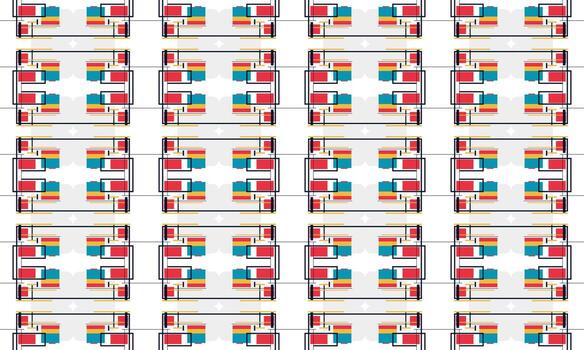 un modelo con cuadrícula y cuadrícula en eso vector