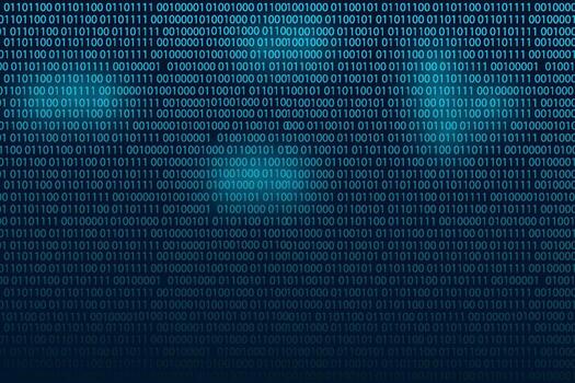 matriz binario bg código 0 0 y 1 números. tecnología hacker concepto. futurista que cae dígitos en oscuro fondo. corriendo aleatorio números. vector