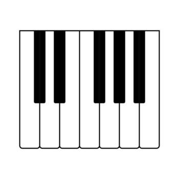 piano teclado disposición, simplificado piano llave modelo demostración musical Nota vector