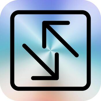 Arrow icon holographic sticker. Y2K futuristic symbol with a chrome gradient for UI, web design, or decals vector