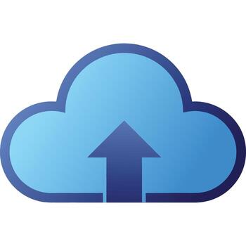 Cloud Upload Data Transfer to Digital Storage vector