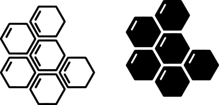 Geometric Honeycomb Patterns Contrasting Styles vector