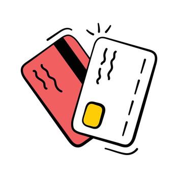 ATM card icon representing digital transactions and secure online shopping, vector