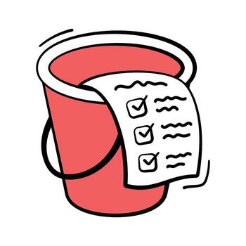 Shopping checklist icon representing task list in online shopping vector