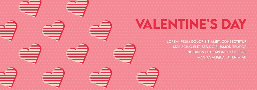 Valentine's Day holiday templates with heart patterns . Social media post with heart patterns. Sales promotion and greeting cards. mobile apps, banner design and web ads vector