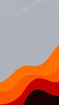 Fiery Abstract Waves on Gray Background vector