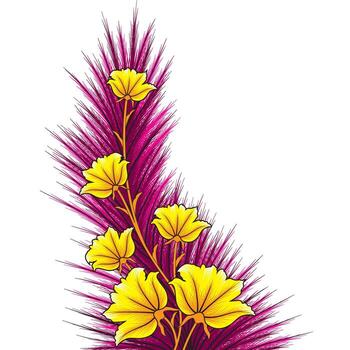 creative flower motif figure illustration design vector