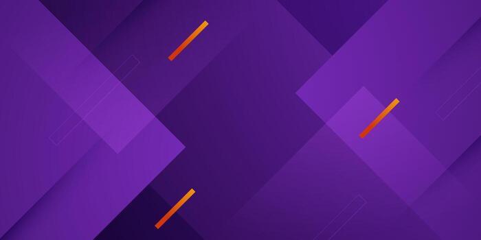 Abstract purple background with overlap square shapes pattern design. Orange lines pattern element concept. Trendy banner background. vector