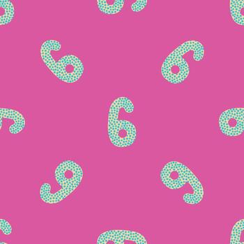 Seamless Pattern of Numbers Six and Nine. Endless textures for your design vector