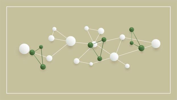 minimalista científico red y molecular estructura antecedentes vector