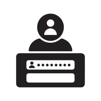 Secure User Authentication Account Login Icon vector