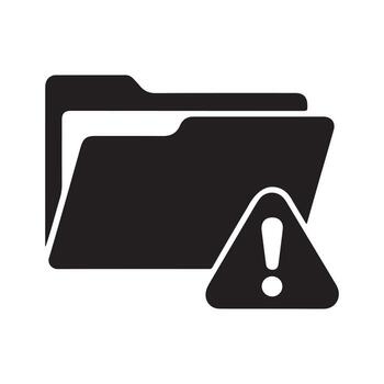 pirateado archivo con advertencia ciber alerta icono vector