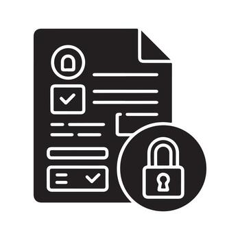 Security Audit Report Document Verification Solid Icon vector