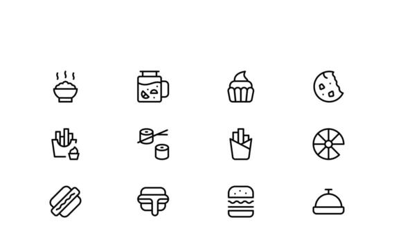 elegante cocina y bebida línea íconos diseñado para menú diseños, restaurante marca, y aplicación interfaces con un pulido, consistente Mira vector