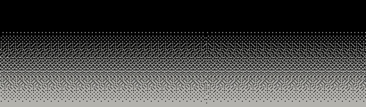 Pixel Halftone gradient. Black white square linear background, dither effect. Backdrop vector