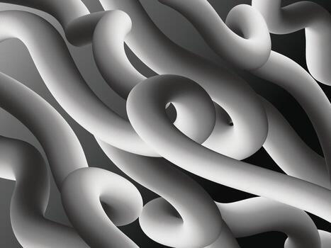 a black and white abstract image of a bunch of white and gray shapes vector