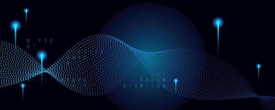 Big Data Network Visualization Artificial Intelligence Concept vector