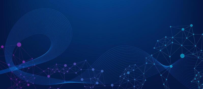 Abstract Technology Network Modern Data Communication Background vector