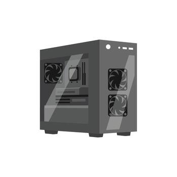 estilo plano rgb computadora caso para juego de azar preparar vector