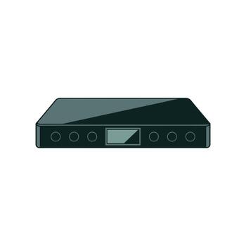 Minimalist Flat Design of a Digital Streaming Device vector
