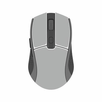 Flat Art of a Sleek Digital Mouse Device vector