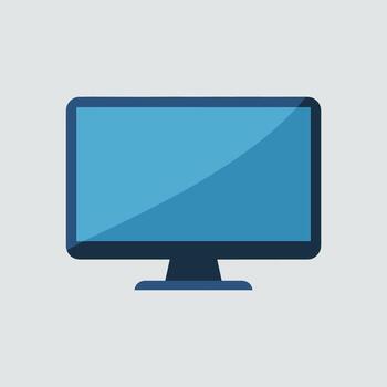 Modern Flat Display with Thin Bezel Design vector