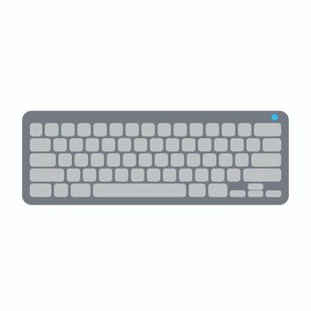 Flat Illustration of a Computer Keyboard vector