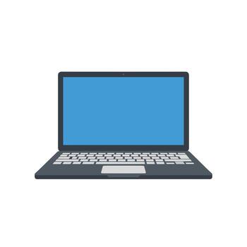 Flat Art of a Sleek Modern Notebook Computer vector