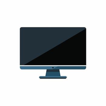 Minimalist Flat Design of a Desktop Display vector