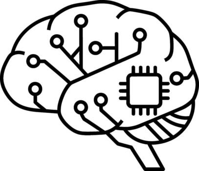 Brain Circuit Board A Fusion of Mind and Machine vector