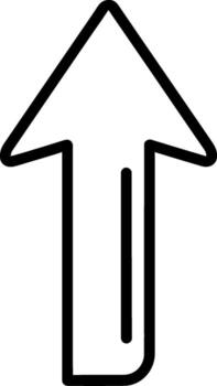 Elevate Bold Line Art Arrow Pointing Up for Direction and Growth, Emphasizing Forward Movement and Progression vector