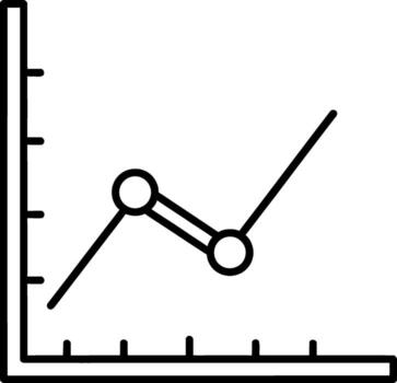 Growth Trajectory Outlined Chart Illustrating Trend Analysis and Economic Indicators, Visualizing Data in Business and Finance vector