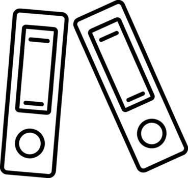 Organized Paperwork Two Ring Binders with Labels for Efficient Filing and Document Management in the Office vector