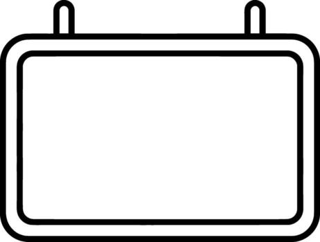 Empty Sign Template, Blank Signboard Outline for Design, Customizable Space for Text, Illustration with Simple Frame, Ready to be used for Display and Communication vector