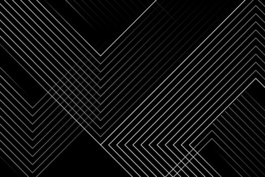 Abstract geometric white lines black background modern tech digital minimal pattern vector