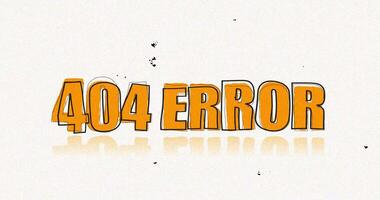 página não encontrado 404 erro - uma visual representação do uma ausência de página da web e servidor comunicação fracasso video
