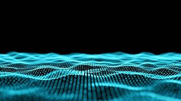 resumen turquesa datos visualización en negro fondo, presentando un futurista red de nodos y conexiones representando tecnología, ciencia, y digital innovación en un moderno diseño 4k video