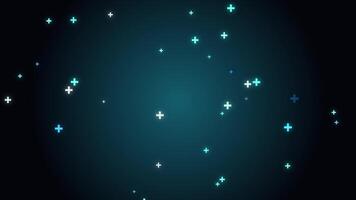 più simbolo particella modello animazione isolato su nero sfondo video