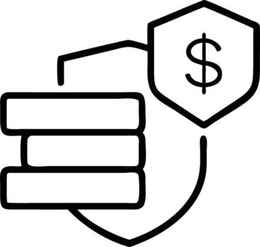 Secure your finances with robust data protection and cybersecurity for digital currency, investments, and online banking transactions vector